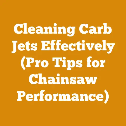 Cleaning Carb Jets Effectively (Pro Tips for Chainsaw Performance)