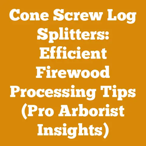 Cone Screw Log Splitters: Efficient Firewood Processing Tips (Pro Arborist Insights)