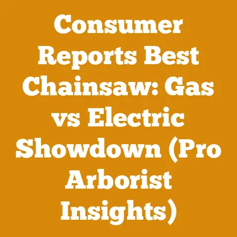 Consumer Reports Best Chainsaw: Gas vs Electric Showdown (Pro Arborist Insights)