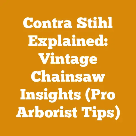 Contra Stihl Explained: Vintage Chainsaw Insights (Pro Arborist Tips)