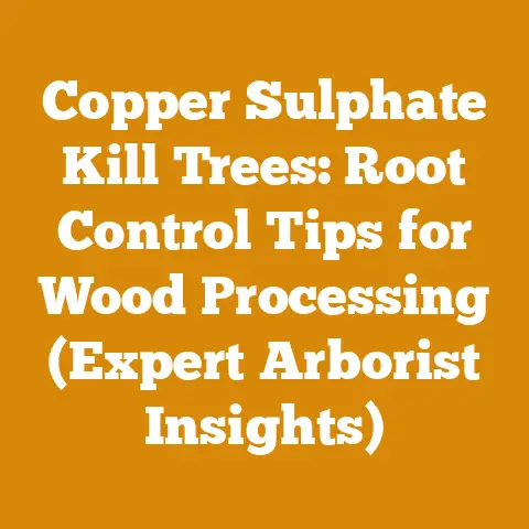 Copper Sulphate Kill Trees: Root Control Tips for Wood Processing (Expert Arborist Insights)