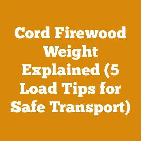 Cord Firewood Weight Explained (5 Load Tips for Safe Transport)