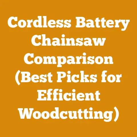 Cordless Battery Chainsaw Comparison (Best Picks for Efficient Woodcutting)