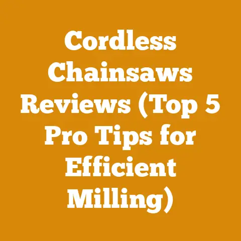 Cordless Chainsaws Reviews (Top 5 Pro Tips for Efficient Milling)