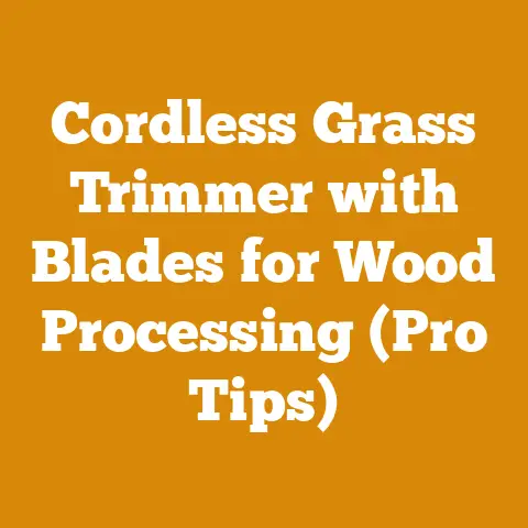 Cordless Grass Trimmer with Blades for Wood Processing (Pro Tips)