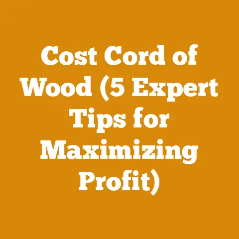 Cost Cord of Wood (5 Expert Tips for Maximizing Profit)