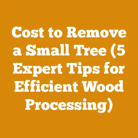 Cost to Remove a Small Tree (5 Expert Tips for Efficient Wood Processing)