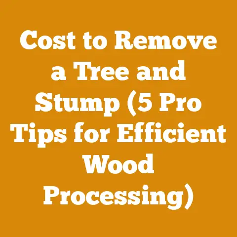 Cost to Remove a Tree and Stump (5 Pro Tips for Efficient Wood Processing)