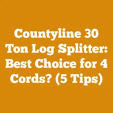 Countyline 30 Ton Log Splitter: Best Choice for 4 Cords? (5 Tips)