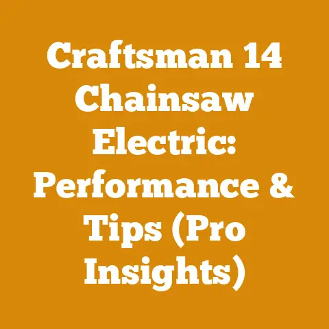 Craftsman 14 Chainsaw Electric: Performance & Tips (Pro Insights)