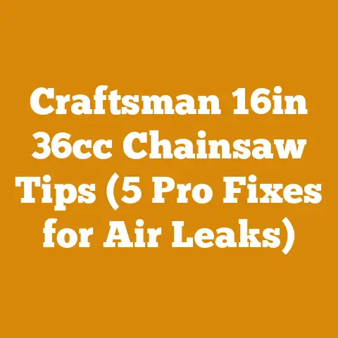 Craftsman 16in 36cc Chainsaw Tips (5 Pro Fixes for Air Leaks)