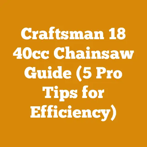 Craftsman 18 40cc Chainsaw Guide (5 Pro Tips for Efficiency)