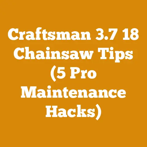 Craftsman 3.7 18 Chainsaw Tips (5 Pro Maintenance Hacks)