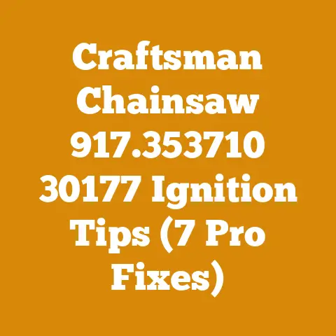 Craftsman Chainsaw 917.353710 30177 Ignition Tips (7 Pro Fixes)