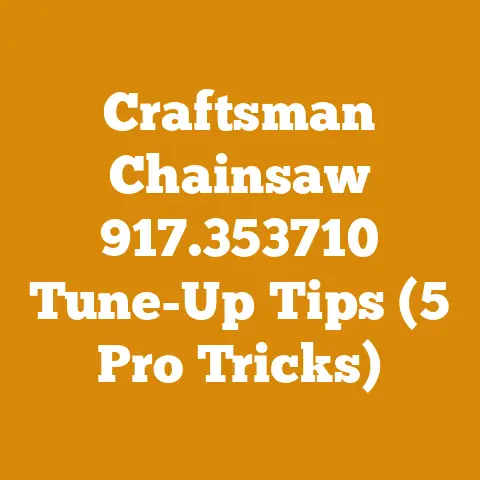 Craftsman Chainsaw 917.353710 Tune-Up Tips (5 Pro Tricks)