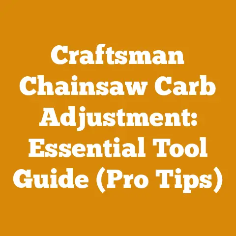 Craftsman Chainsaw Carb Adjustment: Essential Tool Guide (Pro Tips)
