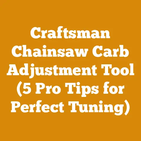 Craftsman Chainsaw Carb Adjustment Tool (5 Pro Tips for Perfect Tuning)