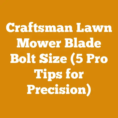 Craftsman Lawn Mower Blade Bolt Size (5 Pro Tips for Precision)