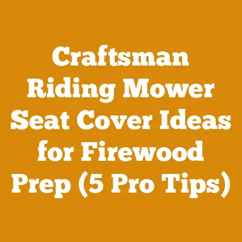 Craftsman Riding Mower Seat Cover Ideas for Firewood Prep (5 Pro Tips)