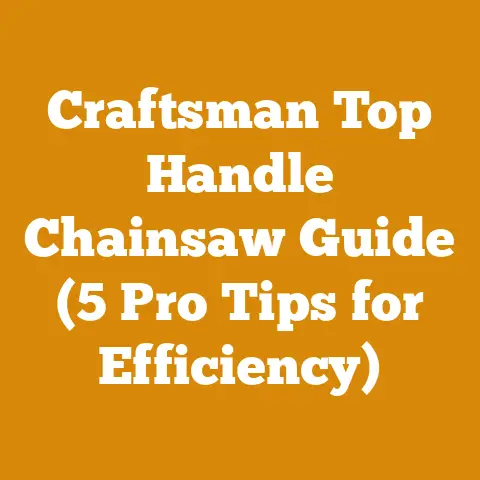 Craftsman Top Handle Chainsaw Guide (5 Pro Tips for Efficiency)