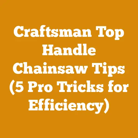 Craftsman Top Handle Chainsaw Tips (5 Pro Tricks for Efficiency)