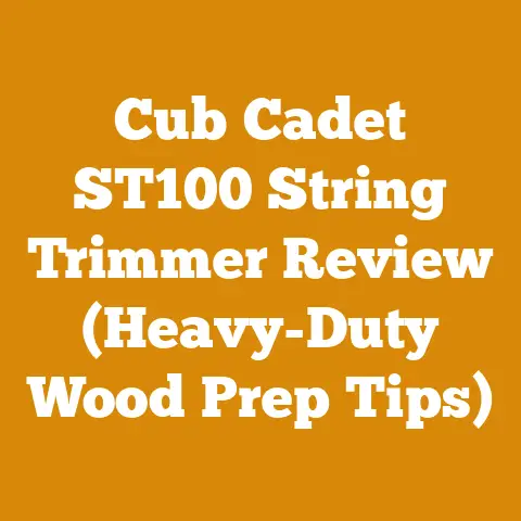 Cub Cadet ST100 String Trimmer Review (Heavy-Duty Wood Prep Tips)