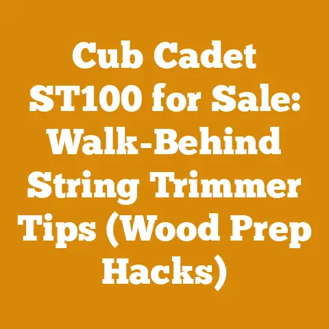 Cub Cadet ST100 for Sale: Walk-Behind String Trimmer Tips (Wood Prep Hacks)