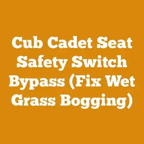Cub Cadet Seat Safety Switch Bypass (Fix Wet Grass Bogging)