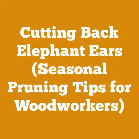 Cutting Back Elephant Ears (Seasonal Pruning Tips for Woodworkers)