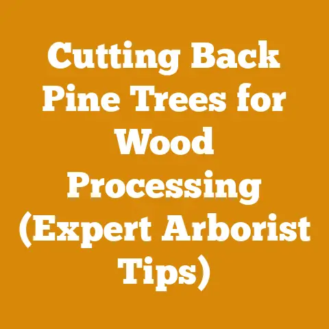 Cutting Back Pine Trees for Wood Processing (Expert Arborist Tips)