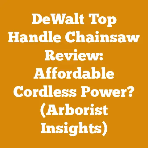 DeWalt Top Handle Chainsaw Review: Affordable Cordless Power? (Arborist Insights)