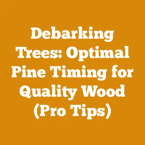 Debarking Trees: Optimal Pine Timing for Quality Wood (Pro Tips)