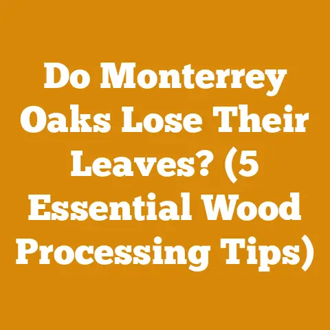 Do Monterrey Oaks Lose Their Leaves? (5 Essential Wood Processing Tips)