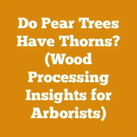Do Pear Trees Have Thorns? (Wood Processing Insights for Arborists)