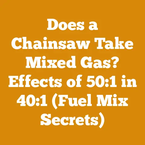 Does a Chainsaw Take Mixed Gas? Effects of 50:1 in 40:1 (Fuel Mix Secrets)