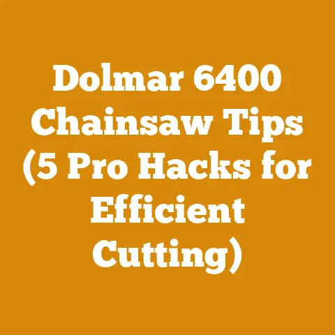 Dolmar 6400 Chainsaw Tips (5 Pro Hacks for Efficient Cutting)