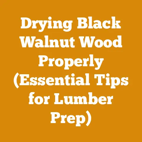 Drying Black Walnut Wood Properly (Essential Tips for Lumber Prep)