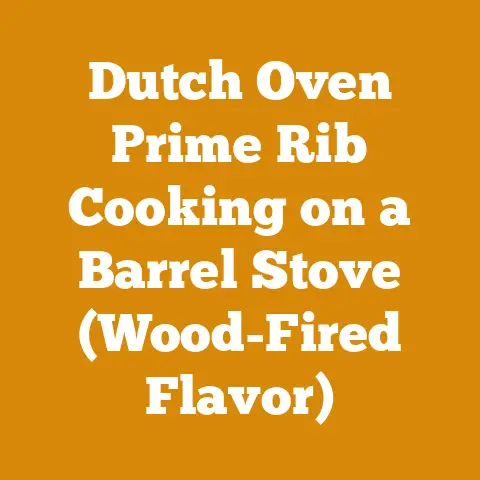 Dutch Oven Prime Rib Cooking on a Barrel Stove (Wood-Fired Flavor)