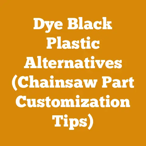 Dye Black Plastic Alternatives (Chainsaw Part Customization Tips)