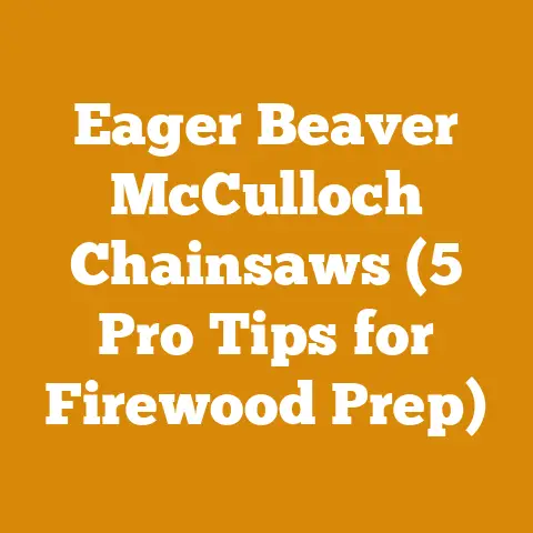 Eager Beaver McCulloch Chainsaws (5 Pro Tips for Firewood Prep)