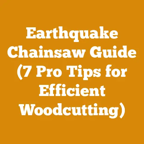 Earthquake Chainsaw Guide (7 Pro Tips for Efficient Woodcutting)