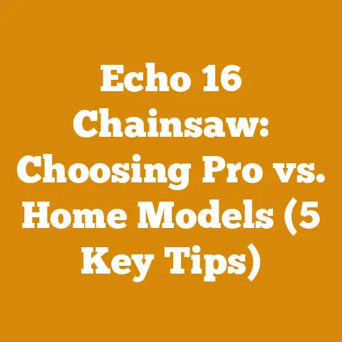 Echo 16 Chainsaw: Choosing Pro vs. Home Models (5 Key Tips)