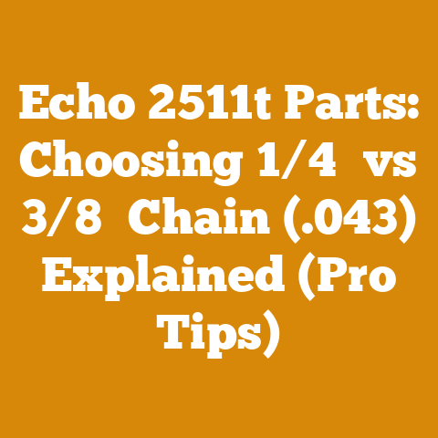 Echo 2511t Parts: Choosing 1/4″ vs 3/8″ Chain (.043) Explained (Pro Tips)