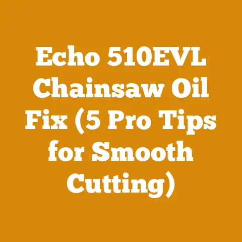 Echo 510EVL Chainsaw Oil Fix (5 Pro Tips for Smooth Cutting)