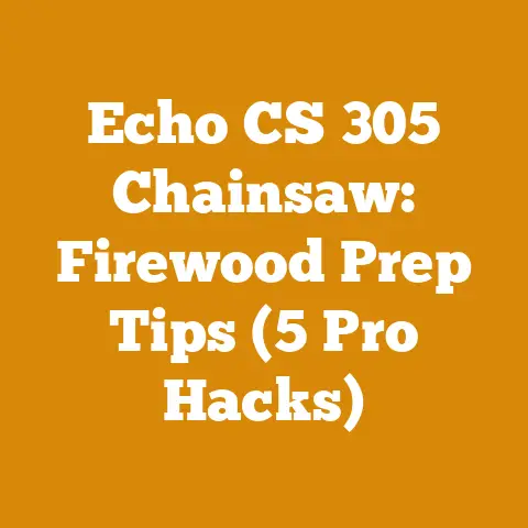 Echo CS 305 Chainsaw: Firewood Prep Tips (5 Pro Hacks)