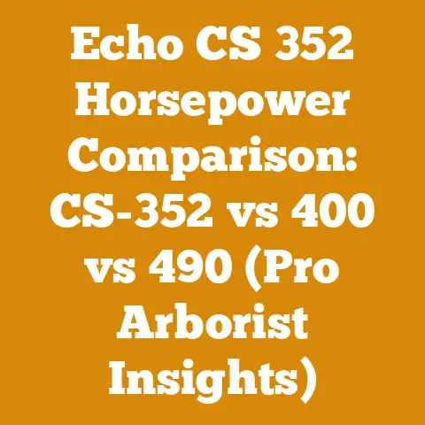 Echo CS 352 Horsepower Comparison: CS-352 vs 400 vs 490 (Pro Arborist Insights)