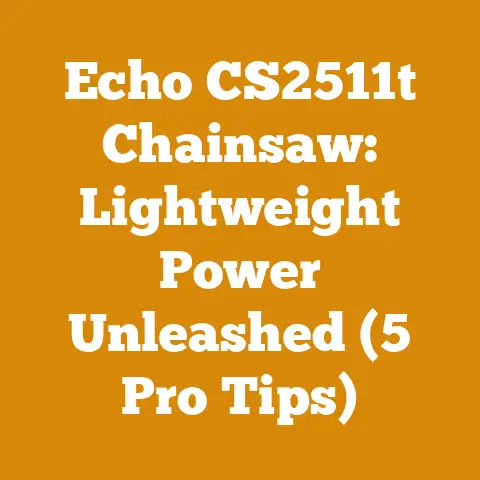 Echo CS2511t Chainsaw: Lightweight Power Unleashed (5 Pro Tips)