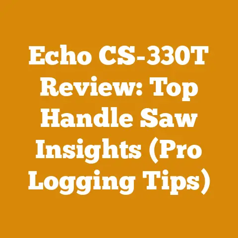 Echo CS-330T Review: Top Handle Saw Insights (Pro Logging Tips)