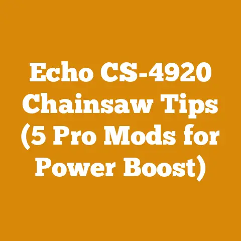 Echo CS-4920 Chainsaw Tips (5 Pro Mods for Power Boost)