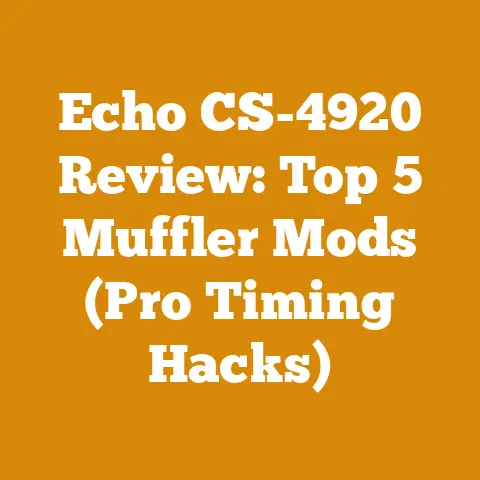 Echo CS-4920 Review: Top 5 Muffler Mods (Pro Timing Hacks)